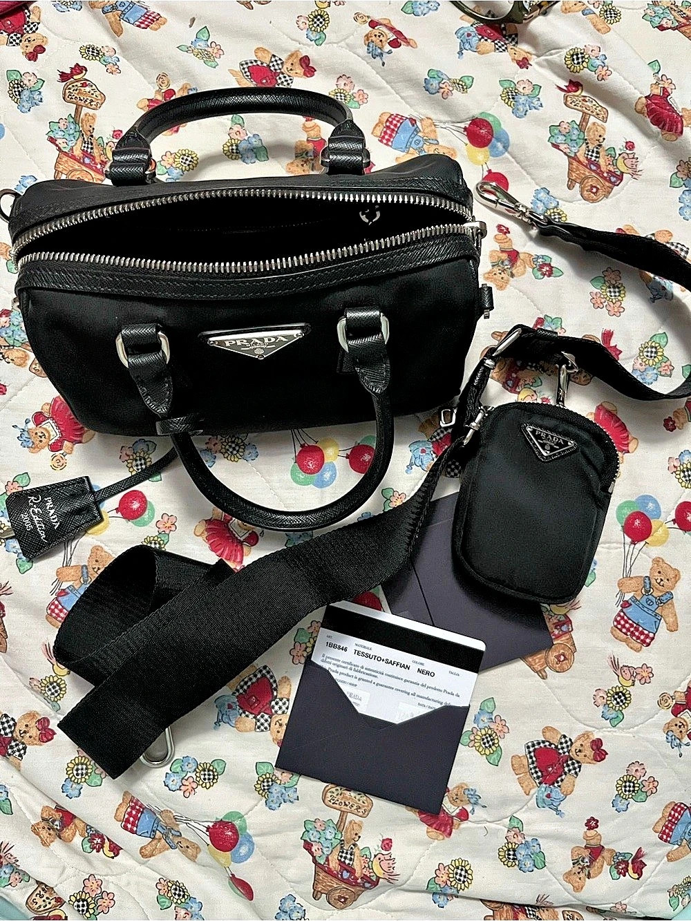 Prada Re-Edition 2005 Nylon Bag Nylon Shoulder Bag Black Like New